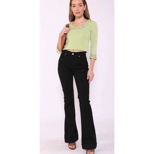 Revice Venus Flare Jeans in Jet Black Wash